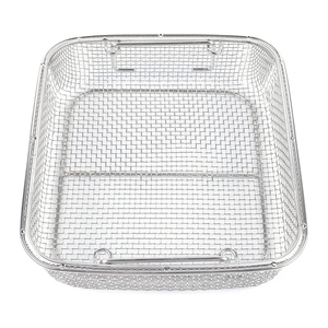 Contenedor de malla de alambre de acero inoxidable duradero y resistente a la corrosión para hisopos, con tapa, para hospitales y clínicas - Product Image 2