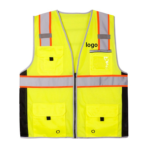 Gilet de sécurité réfléchissant haute visibilité OEM, vêtements de travail industriels avec logo personnalisé pour les travailleurs du bâtiment - Product Image 1