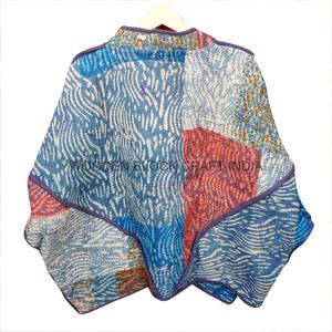 Veste Kantha en coton 400g respirante, écologique, à séchage rapide, imprimée, col mandarin, manches longues, pour femme, collection automne - Product Image 6