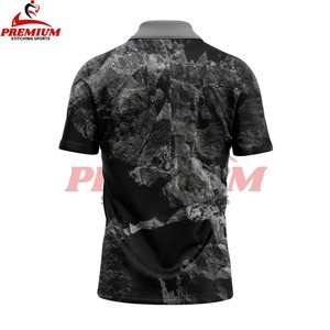 เสื้อโปโลแฟชั่นแบบซับลิเมชั่น ปักโลโก้ตามสั่ง ขายส่ง เสื้อโปโลแขนสั้นแบบซับลิเมชั่น ลายเรียบ - Product Image 4