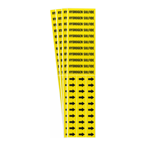 Marqueur de tuyauterie pour sulfure d'hydrogène Brady ANSI/ASME, résistant à la chaleur et aux produits chimiques, panneau d'indication intérieur/extérieur - Product Image 3