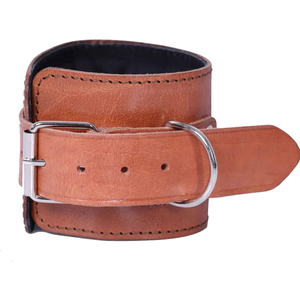 New Arrival Custom Made Leather <b>Ankle</b> Strap High Quality Cowhide Durable Cable Attachment Comfortable Leather <b>Ankle</b> Strap - Product Image 1