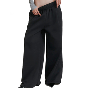 Pantalon de jogging ample en coton doux pour femme, respirant, coupe droite, printemps - Personnalisable avec logo, athleisure, couleur unie, pas cher - Product Image 5