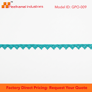 Encaje Guipur GPO Teal de 10mm Directo de Fábrica, Rollo de 20 Metros para Bordes de Escote, Manualidades de Costura DIY, Personalizable, Venta al por Mayor - Product Image 5