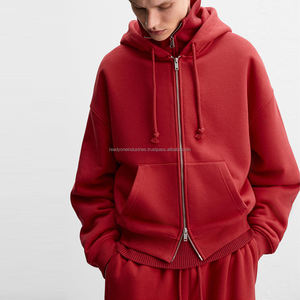 Alta calidad 300 Gsm Sudadera con capucha de gran tamaño en blanco Sudadera con capucha corta Streetwear Boxy Plain Hombres Sudadera con capucha - Product Image 1