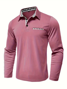 เสื้อเชิ้ตผู้ชายผ้าเนื้อเดียว ระบายอากาศได้ดี แห้งเร็ว ให้ความรู้สึกเย็นสบาย สำหรับใส่เล่นกอล์ฟ ลำลอง แขนยาว ปกเสื้อเชิ้ต ทรงสวยทันสมัย เหมาะสำหรับฤดูร้อนและฤดูใบไม้ผลิ ผลิตในบังกลาเทศ - Product Image 3