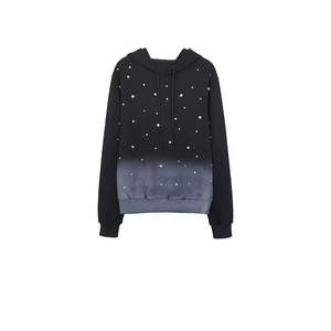 Conjunto Deportivo de Invierno de Corte Regular, 100% Algodón, con Pedrería, para Uso Diario, Sudadera con Capucha y Pantalones Deportivos Brillantes de Primera Calidad - Product Image 3