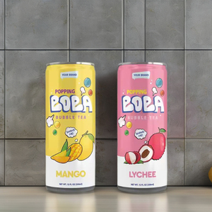 Tropipop 330มล. สามารถ popping Boba ชาผลไม้น้ำผลไม้ OEM ฟรีรสชาติที่กำหนดเอง24เดือน haccp/halal/fssc - Product Image 5