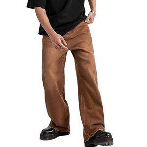 กางเกงยีนส์ทรงตรงแบบสแต็ค ขายตรงจากโรงงานปี 2026 ผู้ผลิตกางเกงยีนส์เดนิมแบบกำหนดเองจากปากีสถาน คุณภาพดี กางเกงยีนส์ผู้ชายสีพื้น ระบายอากาศได้ดี สำหรับฤดูใบไม้ผลิ - Product Image 4