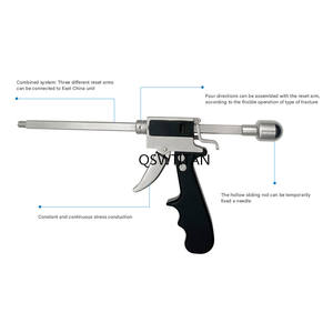 Pince de réduction collinéaire orthopédique de type pistolet, ensemble d'instruments de réduction, instrument chirurgical vétérinaire par Surgiright Instruments - Product Image 5