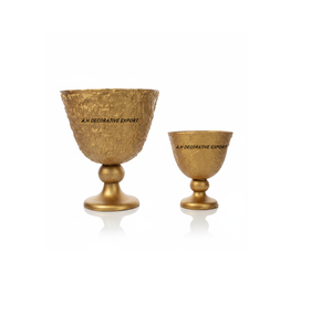 Modern Antique <b>Gold</b> Aluminum <b>Ice</b> <b>Bucket</b> Stand | Premium for Wine Cooler Floral Pattern 3L Capacity for Hotels Restaurants - Product Image 2