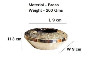 Cendrier rond en laiton artisanal pour fumeurs, cendrier décoratif antique fait main avec motif gravé vintage pour table - Product Image 6