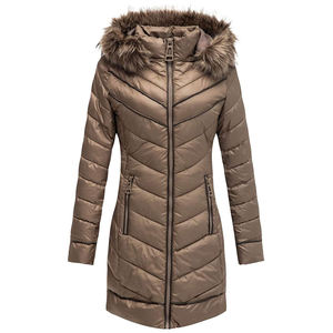 Women's Lightweight Waterproof Eco-Friendly Puffer Jacket Hooded <b>Bubble</b> <b>Coat</b> Fur Collar Warm Outerwear for Spring Fall Winter - Product Image 1