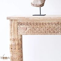 Table console en bois sculptée, table basse d'appoint, table d'entrée longue, table d'appoint de canapé pour salon, couloir, chambre