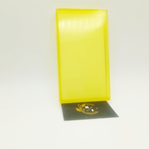 Palette à cils en acrylique jaune avec logo personnalisé et 2 couvercles, support pour extensions de cils, pour outils de salon de beauté, vente en gros - Product Image 5