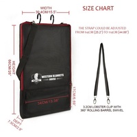 Sac de tête de selle western réglable en nylon avec support à 3 crochets pour le transport de licols, bridons, rênes, mors et têtières