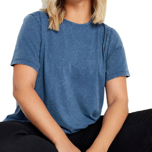 T-shirts décontractés pour femmes 100% coton, col rond, manches courtes, coupe régulière, tissu jersey respirant, motif uni, été, OEM - Product Image 6