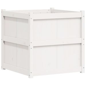 Jardinière en bois de pin massif blanc durable de 27,6 pouces, pots et jardinières pour fleurs - Product Image 2