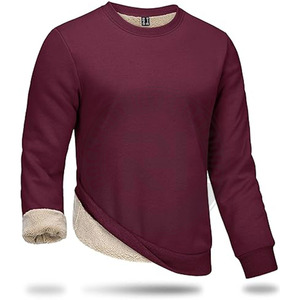 Sweat-shirt polaire à col rond en coton épais OEM pour l'hiver - Doux, surdimensionné, streetwear de haute qualité, idéal pour le jogging - Product Image 3