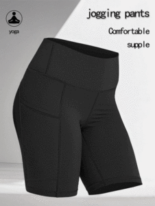 กางเกงโยคะเอวสูงระบายอากาศได้ดีสำหรับผู้หญิง 5 ชิ้น สไตล์ไบค์เกอร์ มีกระเป๋าเสริมสะโพก ไม่มีตะเข็บด้านหน้า - Product Image 3