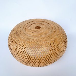 Boho Handwoven Bamboo <b>Ceiling</b> Lamp Shade <b>Wicker</b> Hanging <b>Light</b> Cover Natural Fiber Pendant Lamp Boho Home Decoration - Product Image 1
