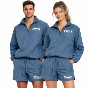 Men Streetwear Jacket With Half Zip <b>Top</b> And Casual Breathable Outdoor Windbreaker Drawstring Jacket Wholesale USA men's jackets - Product Image 1