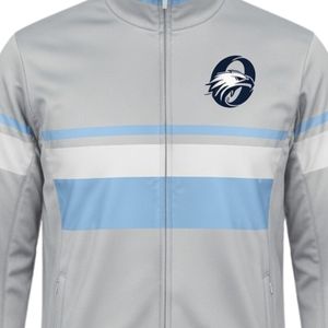 <b>Men</b> Gray Blue Hockey Activewear <b>Jacket</b> Polyester Sports <b>Jacket</b> Team Training Wear Outdoor Match Athletic Performance Clothing - Product Image 6