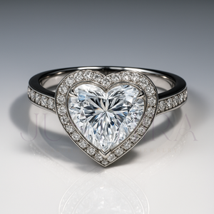 925 <b>Silver</b> <b>Silver</b> <b>Ring</b> For Women <b>Solitaire</b> Heart Cut Diamond <b>Ring</b> for Everyday Wear Office Use And Wedding Elegant Gift - Product Image 1