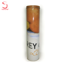 Boîte en métal ronde, boîte cylindrique en métal, impression personnalisée, emballage promotionnel pour vin, liqueurs, spiritueux, avec couvercle, vide, vente en gros, OEM