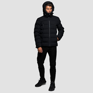 Chaqueta de Invierno Estilo Bomber para Hombre, Personalizada, de Lona Gruesa, Informal, con Capucha y Logotipo Frontal, Proveedor Mayorista - Product Image 3