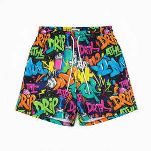 Pantalones Cortos de Baloncesto para Hombre, 5 Pulgadas, Estilo Urbano, Cintura Elástica de Alta Calidad, Logotipo Frontal, Tela de Poliéster/Algodón Transpirable - Product Image 1