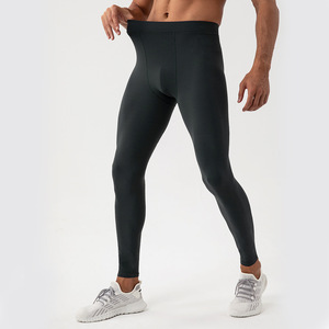 Wholesale <b>Men</b> Fitness Leggings <b>Compression</b> Running Gym <b>Tights</b> Spandex Elastic Waist Full Length Quick Dry Stretch Sportswear - Product Image 4