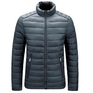 Men's Winter Outdoor Zipper Puffer Jacket Plus Size Insulated <b>Bubble</b> <b>Coat</b> with Cotton Padding Patchwork Pattern - Product Image 3