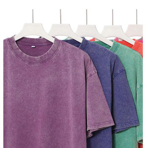 Acid Wash T Shirt <b>Top</b> Quality Women T-Shirts Wholesale Short Sleeve Ladies T Shirts <b>Distressed</b> Tees T shirts Customized OEM ODM - Product Image 4
