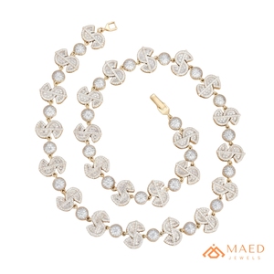Collar de Cadena con Eslabones en S, Chapado en Oro de 18K, con Moissanita, Joyería de Moda, Estilo Nueva York, para Hombre y Mujer, Colgante Fino, Elegante y Clásico - Product Image 1