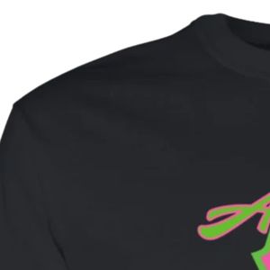 <b>Black</b> Graphic <b>Long</b> Sleeve Sweatshirt Crew Neck Pullover Casual Women's Sportswear <b>Top</b> Ribbed Cuffs Printed Design Fashion - Product Image 4