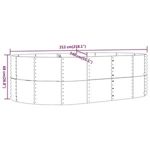 Grand lit de jardin surélevé en acier gris thermolaqué, durable, pour pots et jardinières - Product Image 6