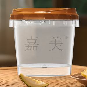 Pots en plastique transparents avec couvercle hermétique pour fruits et légumes secs, mélanges de snacks, fruits et légumes croustillants, chips 500ml IML - Product Image 5