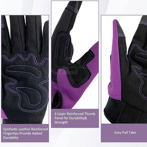 Gants de travail antidérapants robustes, résistants aux coupures, vêtements de sécurité en cuir, fabriqués au Pakistan - Product Image 4