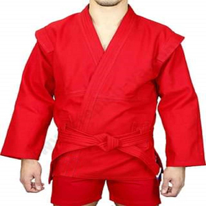 Uniforme d'arts martiaux Sambo de qualité supérieure 100% coton avec ceinture Sambo, veste et short - Product Image 6
