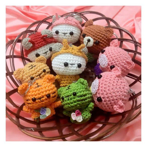 Llavero de Peluche de Animales de Ganchillo Hecho a Mano, Lindo Juguete Artesanal, Regalo Personalizado con Logotipo para Niños, Recuerdo para Fiestas - Product Image 3