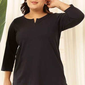 Women's Solid Color <b>V</b>-<b>neck</b> Three Quarter Sleeve Casual <b>T</b>-<b>shirt</b> Knitted Regular Fit All Seasons Style - Product Image 2