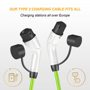 Cable de Carga Tipo 2 de 5 Metros para la Mayoría de los Modelos, Cable de Extensión Verde para Cargador de Vehículos Eléctricos, Juego de Accesorios de Alta Calidad y Durabilidad para Autos Eléctricos - Product Image 3