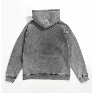 Thick Heavy Blank Winter Hoodie <b>Men</b> Sweatshirt 100% Cotton Blended Custom Logo Fleece Breathable Anti-Bacterial 430g Heavyweight - Product Image 6