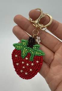 Classic Style Embroidery Beaded Eco-Friendly <b>Customized</b> Shape <b>Keychain</b> Colorful HandmadeAV Purse Charm - Product Image 4