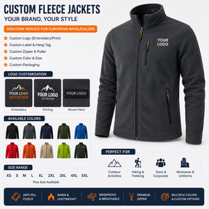 Veste polaire unisexe personnalisée pour l'entraînement hiver-automne, course à pied, protection, sports de plein air, randonnée, fermeture éclair, légère, contre le froid - Product Image 5