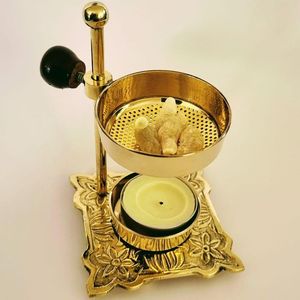 Brûleur d'encens en laiton avec porte-bougie, diffuseur d'aromathérapie décoratif, fournisseur indien - Product Image 5