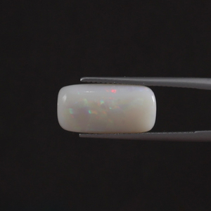 Opale naturelle de haute qualité certifiée IGI, pierre précieuse blanche en vrac, 4,93 carats, taille coussin 17x9mm, polie, traitée à l'huile, opale premium pour - Product Image 1