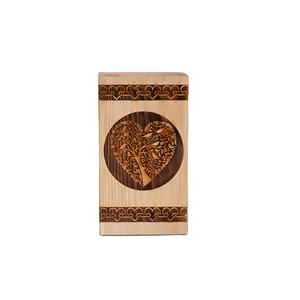 โกศไม้สนสําหรับเถ้ามนุษย์ กล่องไม้ต้นไม้แห่งชีวิต การเผาศพส่วนบุคคลสําหรับเถ้า ทําด้วยมือ กล่องขี้โข่งไม้ขนาดใหญ่ | - Product Image 1