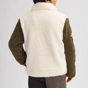 Nouveau design 2026 – Sweat-shirts polaires pour hommes, haute qualité, bicolores, coupe oversize, avec fermeture éclair quart de tour - Product Image 3